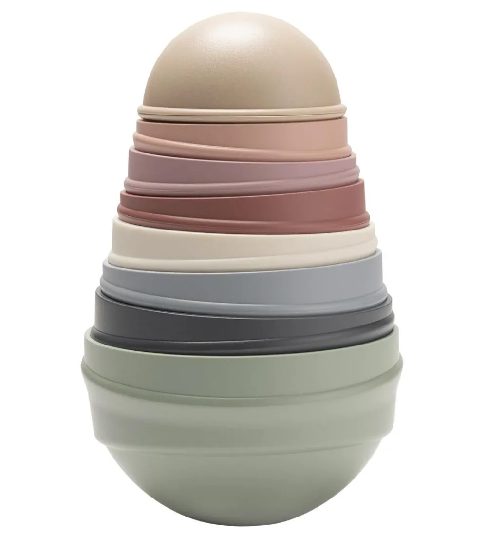 BIBS Stablelegetøj|Stabletårn - 8 Dele - Pastel Rainbow