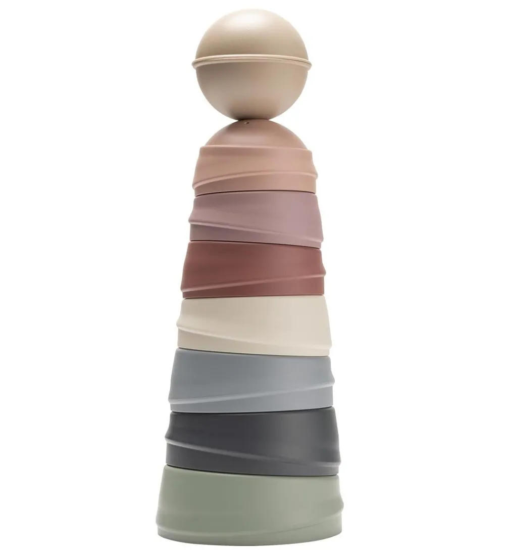 BIBS Stablelegetøj|Stabletårn - 8 Dele - Pastel Rainbow