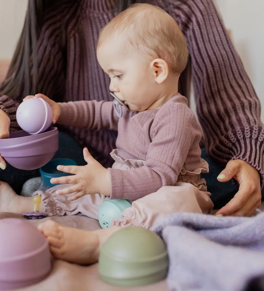 BIBS Stablelegetøj|Stabletårn - 8 Dele - Pastel Rainbow