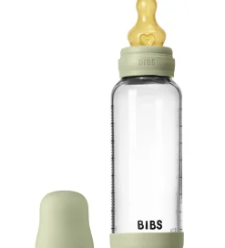 BIBS Sutteflasker|Amning|Sutteflaske - 240 ml - Glas/Naturgummi - Sage