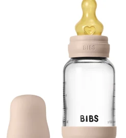 BIBS Sutteflasker|Amning>Sutteflaske - 120 ml - Glas/Naturgummi - Blush