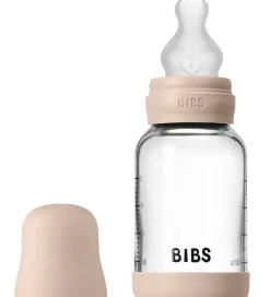 BIBS Sutteflasker|Amning>Sutteflaske - 120 ml - Glas/Silikone - Blush
