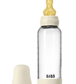 BIBS Sutteflasker|Amning>Sutteflaske - 240 ml - Glas/Naturgummi - Ivory
