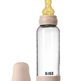 BIBS Sutteflasker|Amning>Sutteflaske - 240 ml - Glas/Naturgummi - Blush