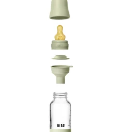 BIBS Sutter|Sutteflasker|Sutteflaske - 120 ml - Glas/Naturgummi - Sage