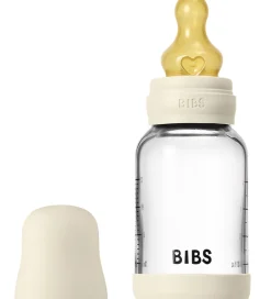 BIBS Sutter|Sutteflasker|Sutteflaske - 120 ml - Glas/Naturgummi - Ivory