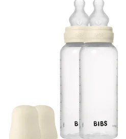 BIBS Sutteflasker|Amning|Sutteflaske - 2-pak - 270 ml - PP/Silikone - Ivory