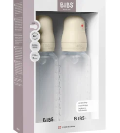 BIBS Sutteflasker|Amning|Sutteflaske - 2-pak - 270 ml - PP/Silikone - Ivory