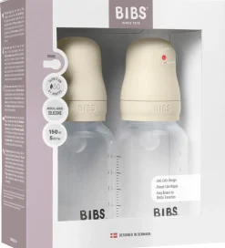 BIBS Sutteflasker|Amning>Sutteflaske - 2-pak - 150 ml - PP/Silikone - Ivory