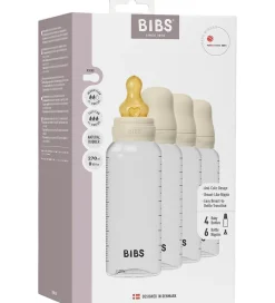 BIBS Sutter|Sutteflasker|Sutteflasker - 4-pak - 270 ml - Naturgummi - Ivory