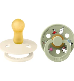 BIBS Sutter>x Moomin Colour Sutter - Str. 2 - 2-pak - Ivory Mix
