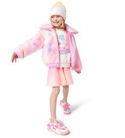 Børn Billieblush Overgangsjakker></noscript>Jakke - Imiteret Pels - Pink