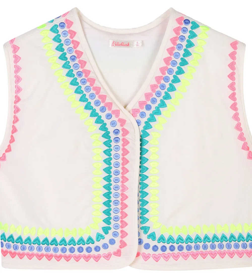 Børn Billieblush Veste|Vest - Ivory m. Neon