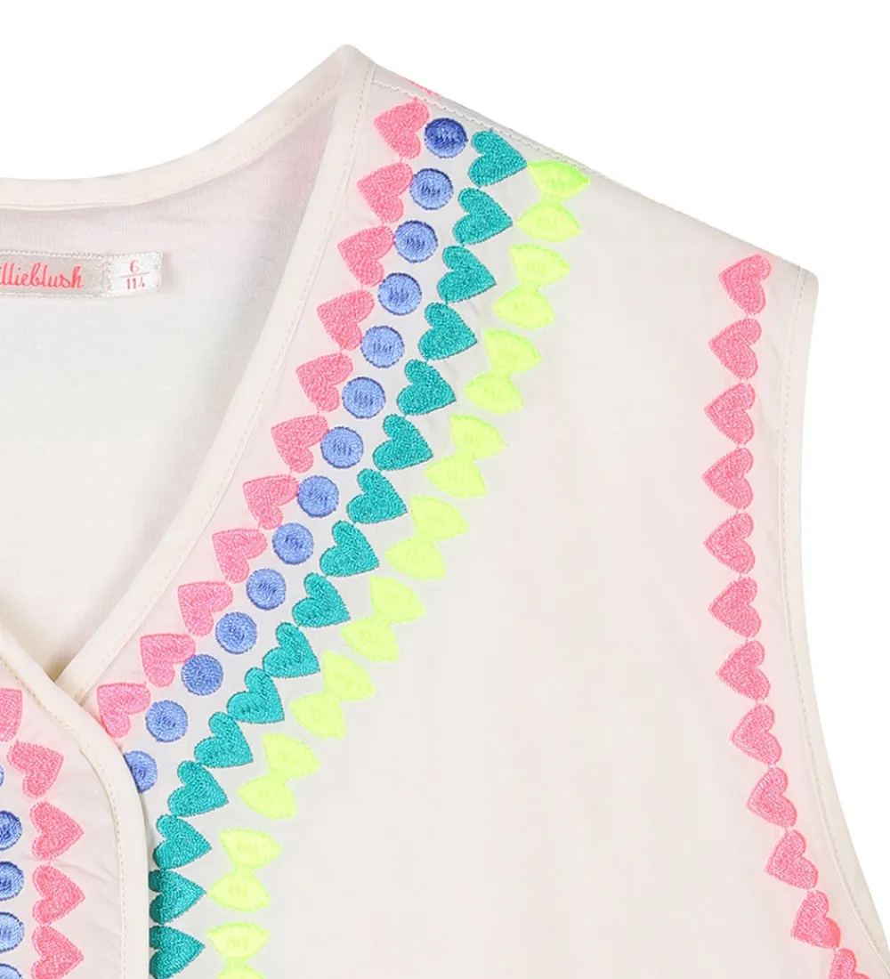 Børn Billieblush Veste|Vest - Ivory m. Neon