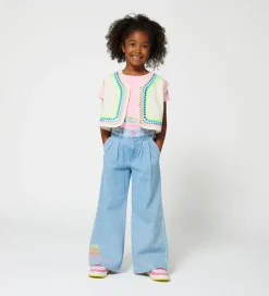 Børn Billieblush Veste|Vest - Ivory m. Neon