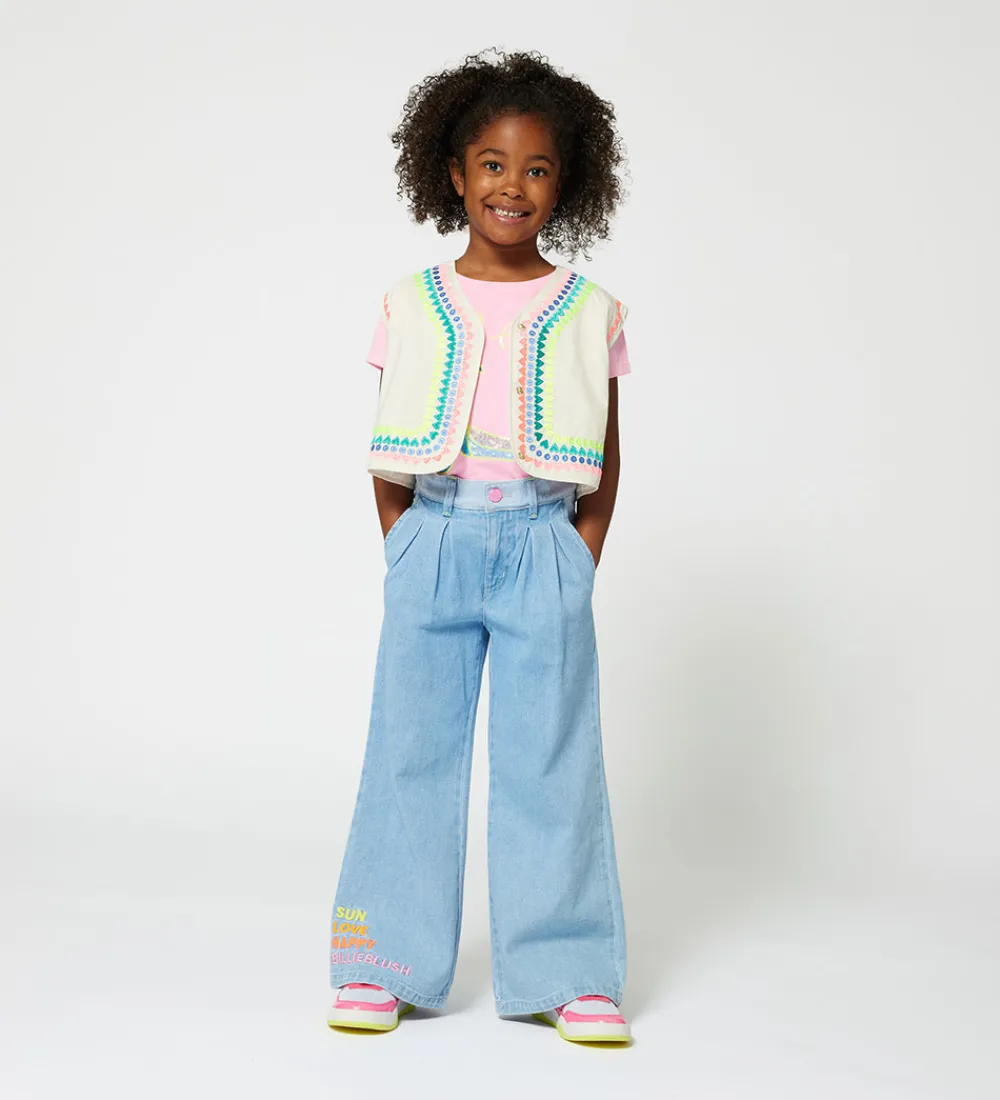 Børn Billieblush Veste|Vest - Ivory m. Neon