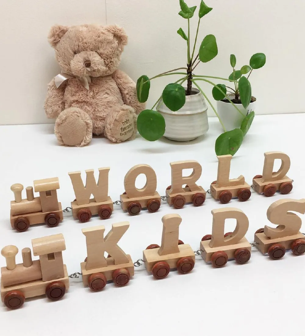 Bino Toys Fødselsdagstoge|Bogstaver|Navnetog - Træ - 5 cm - X