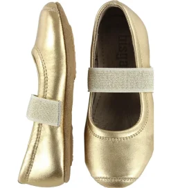 Bisgaard Skindfutter|Ballerina Hjemmesko - Guld