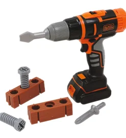 Black & Decker Legeværktøj|Legetøj - Skruemaskine m. 2 Bits + Tilbehør