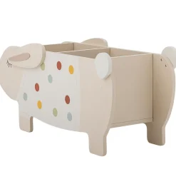 Bloomingville Opbevaring|Bokse Og Kasser|Bogkasse - 87 cm - Villja - Hvid m. Prikker