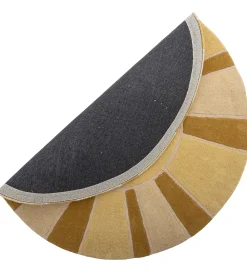 Børn Bloomingville Tæpper|Børneværelset|Gulvtæppe - 110 cm - Sun - Uld - Gul