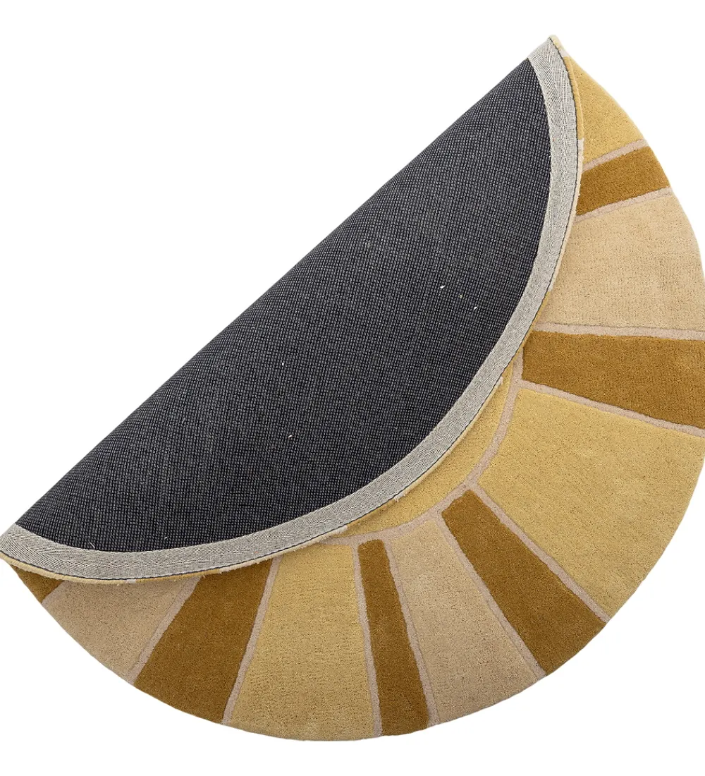 Børn Bloomingville Tæpper|Børneværelset|Gulvtæppe - 110 cm - Sun - Uld - Gul