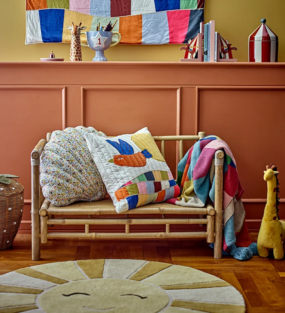 Børn Bloomingville Tæpper|Børneværelset|Gulvtæppe - 110 cm - Sun - Uld - Gul