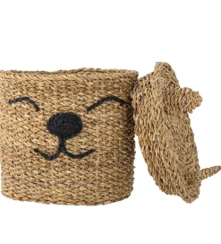 Bloomingville Kurve|Kurv m. Låg - 26x30 cm - Mikki - Søgræs - Natur