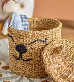 Bloomingville Kurve|Kurv m. Låg - 26x30 cm - Mikki - Søgræs - Natur