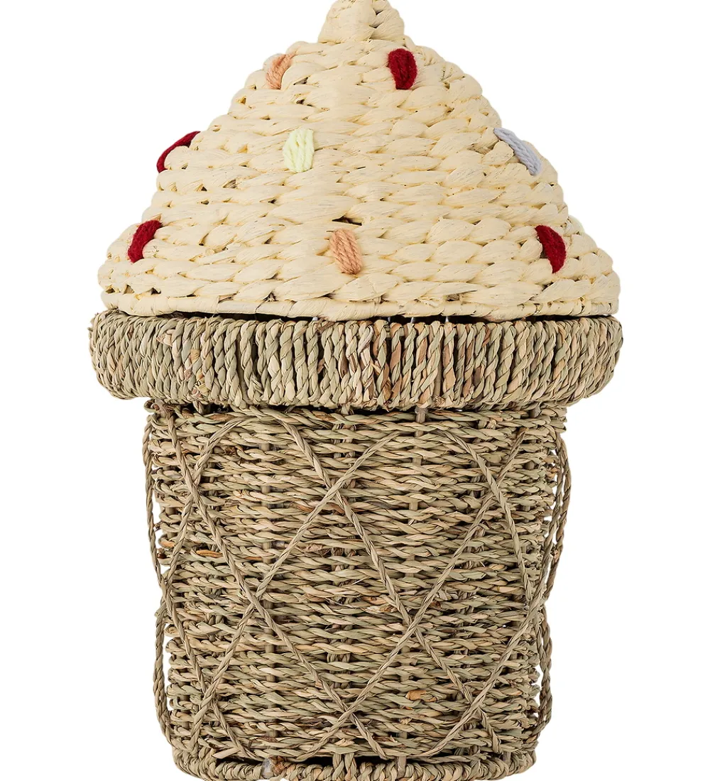 Bloomingville Kurve|Opbevaring>Kurv m. Låg - 28x41 cm - Cillie - Isvaffel