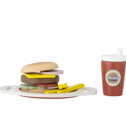 Bloomingville Legemad|Mini Legetøjsmad - Jools - Burger - 13 Dele - Brun