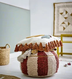 Bloomingville Puffer|Mini Puf - 44x26 cm - Charoline - Brun