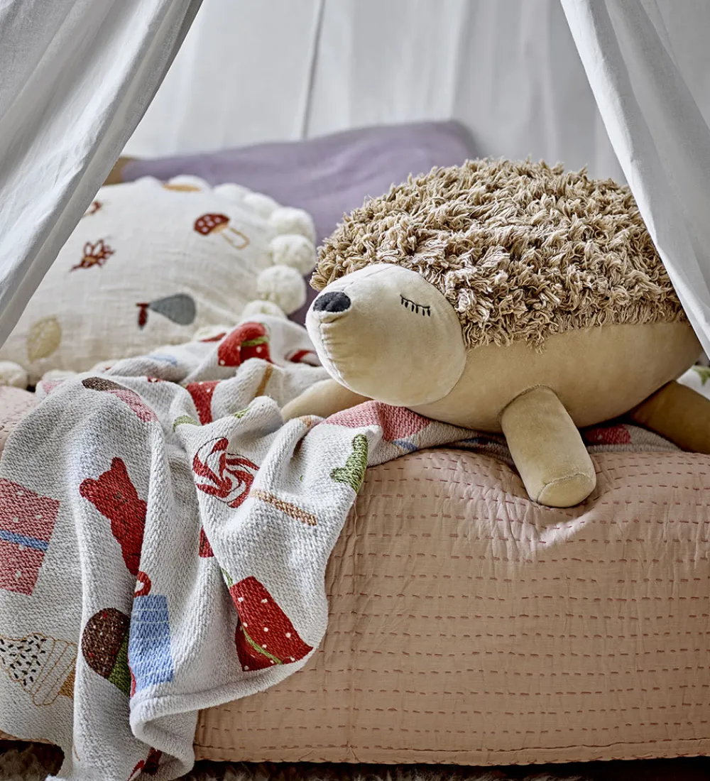 Børn Bloomingville Tæpper|Børneværelset|Mini Tæppe - 160x130 cm - Sweets Plaid - Nature