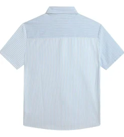 Børn BOSS Konfirmationstøj>Skjorte - Hvid/Lyseblåstribet m. Navy