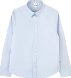 Børn BOSS Skjorter|Konfirmationstøj>Skjorte - Lyseblå