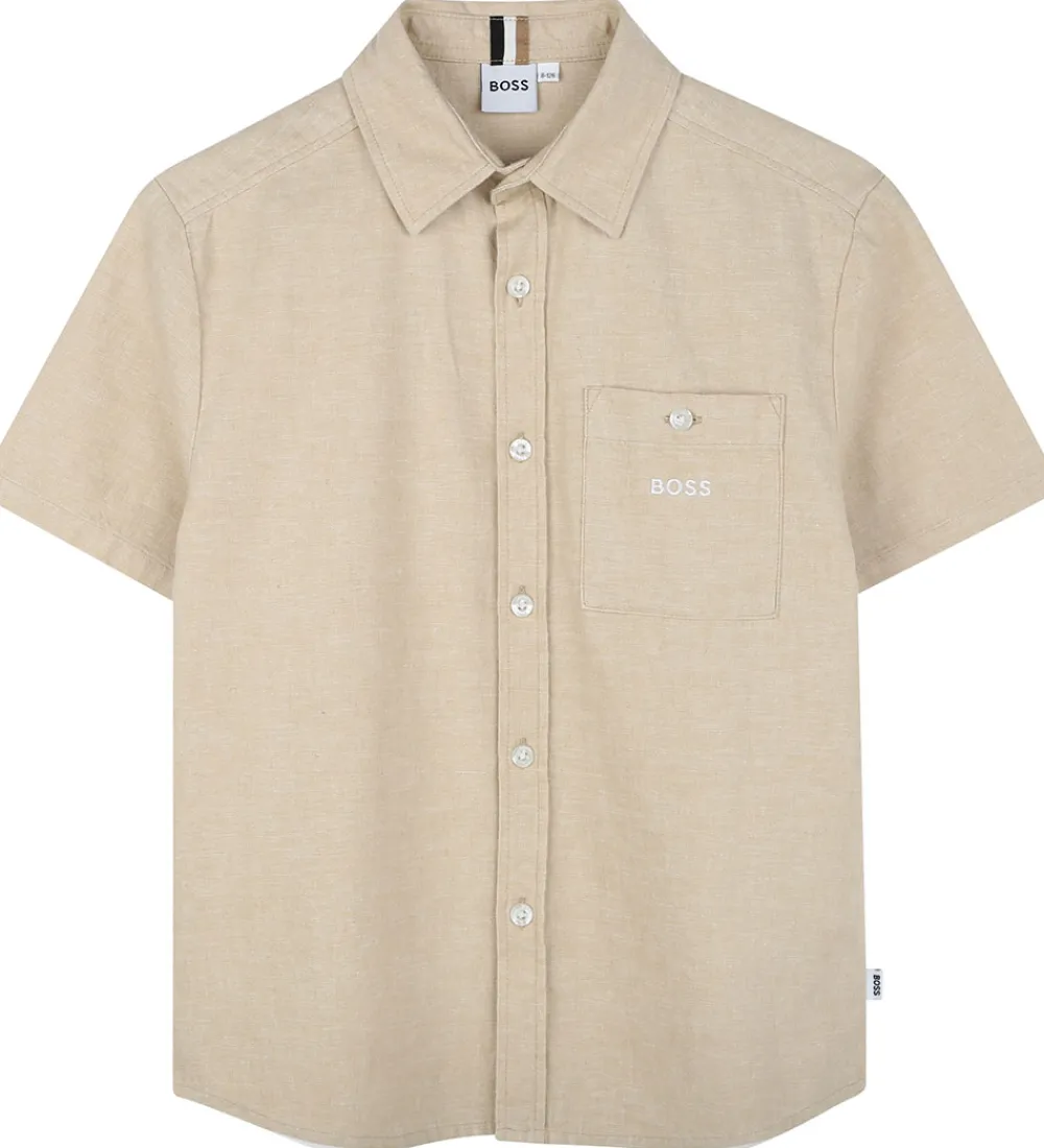 Børn BOSS Konfirmationstøj|Skjorte - Stone