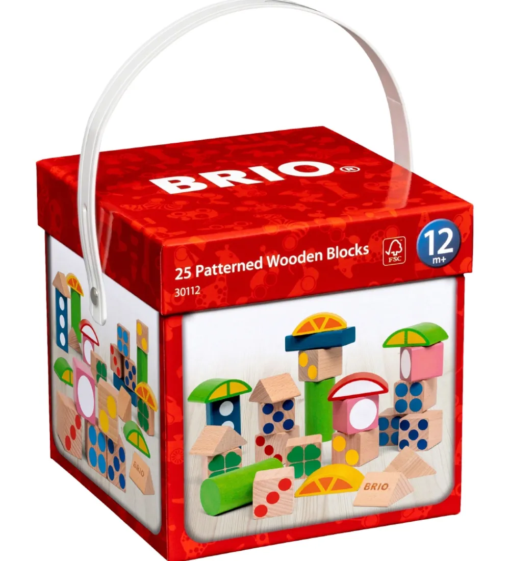 BRIO Brio|Byggeklodser m. Mønster - 25 Dele - Multifarvet 30112