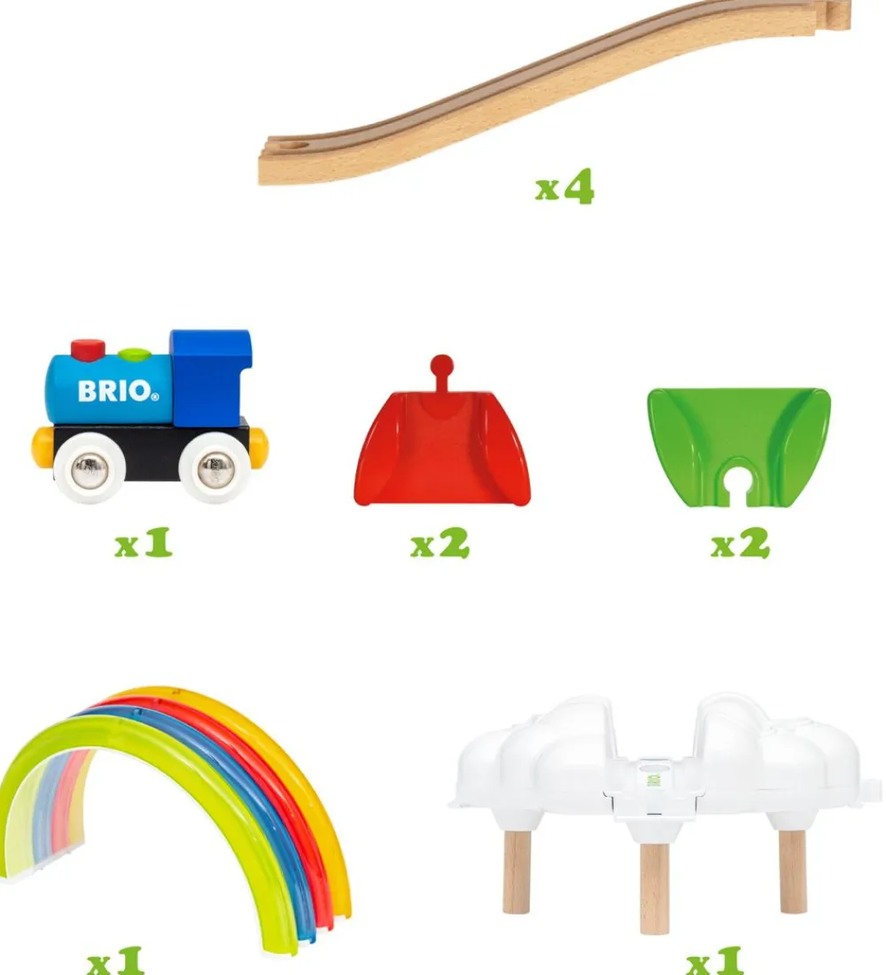BRIO Brio>Togbane - Min Første Togbane - Light Up Regnbuesæt 36002