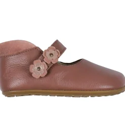 Bundgaard Hjemmesko>Ballerina Skindfutter - Wide Fit - Aya Flower - Rose