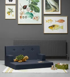 by KlipKlap Sofaer></noscript>Sofa - Kids Sofa - 100 cm - Dark Blue/Black
