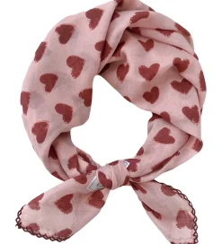 Børn By Stær Tørklæder>By Srær Tørklæde - Iduna - Rosa/Rød Hjerter