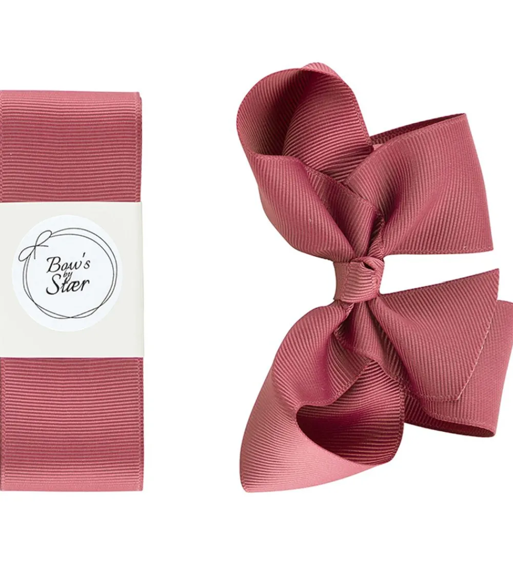 By Stær Hårbånd>Dåbsbånd m. Sløjfe - Dusty berry