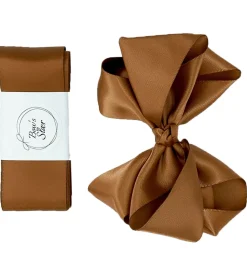 By Stær Hårbånd>Dåbsbånd m. Sløjfe - Satin - Golden Brown