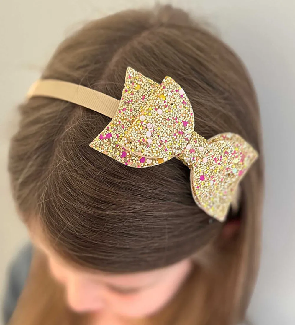 By Stær Hårspænder|Hårpynt|Hårbøjle - Sløjfe - Guldfarvet