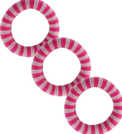 By Stær Hårelastikker|Hårelastik - 3-pak - Ea - Lyserød/Pink Stribet