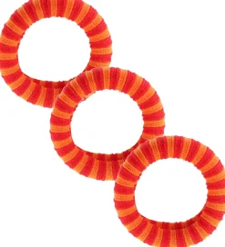 By Stær Hårelastikker>Hårelastik - 3-pak - Ea - Orange/Rød Stribet