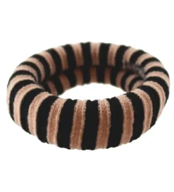 By Stær Hårelastikker|Hårelastikker - 3-pak - Ea - Stribet Sort/Rosa