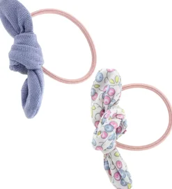 By Stær Hårpynt|Hårelastikker|Hårelastikker m. Sløjfe - Leise - 2-pak - Blå Mix