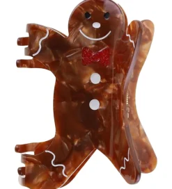 By Stær Hårspænder|Hårpynt|Hårklemme - Honningkagemand - 9x5 cm - Mørkebrun