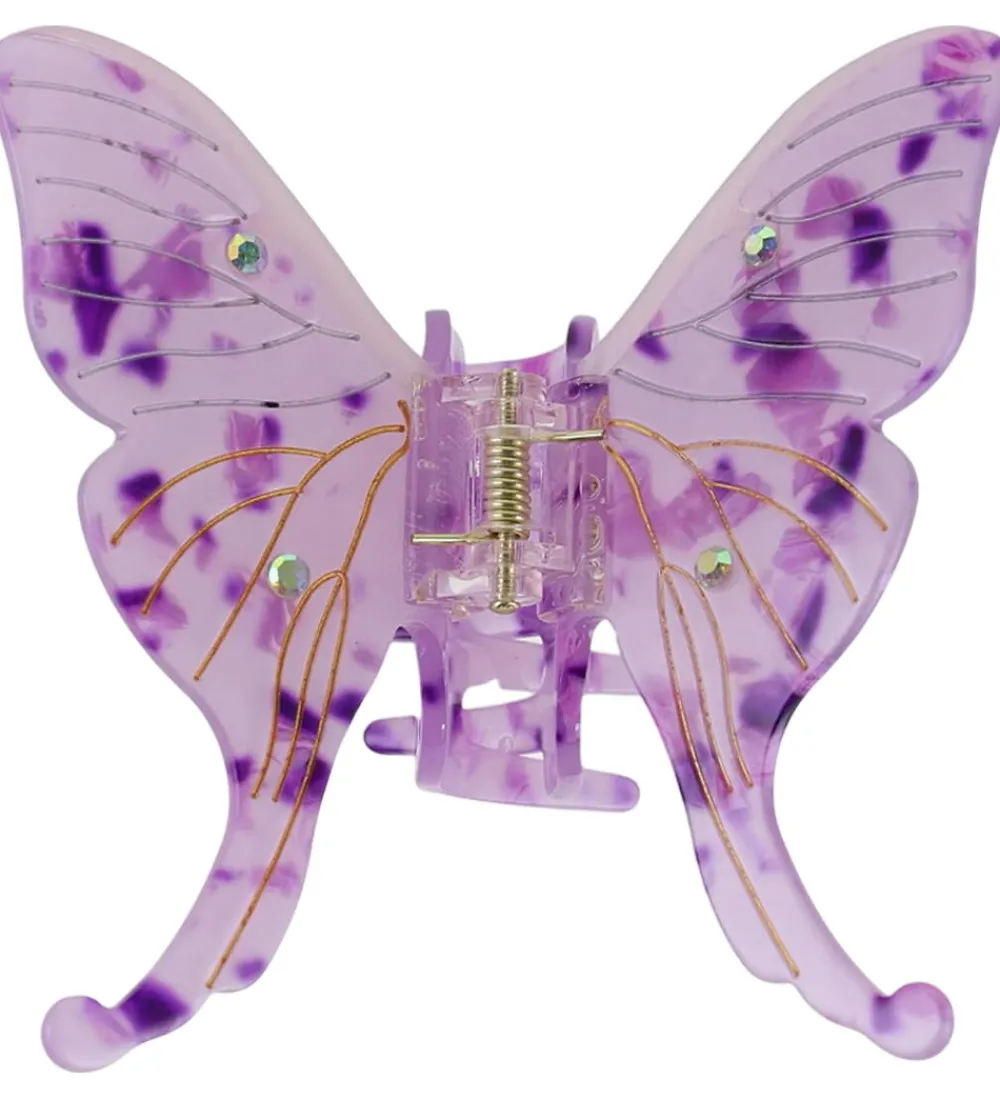 By Stær Hårspænder>Hårklemme - Sommerfugl - Lilla